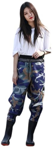 Serenitison Waders de Pêche,Imperméables Cuissardes De Pêche,Waders Étanches À La Taille Pantalon de Pataugeoire,pour Hommes Femmes,pour la Pêche,Les Marais,l'élevage et Les Travaux de Labour