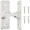 Cerrojo Puerta Corredera con 4 tornillos, Cerradura Pestillo para Puerta de 90 Grados, Pestillo Puerta Corredera Interior Exterior, para Puertas, Baño, Ventanas, Jardín