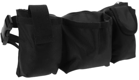 TOYANDONA Pochette de Ceinture pour Serveur de Restaurant en Tissu Oxford Noir avec Compartiments Multifonctions et Design Léger, pour Travail en Restaurant