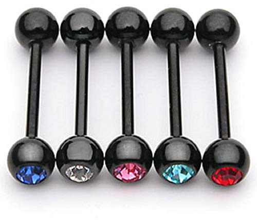 Lot 5 Piercings Langue ISIS Titane Inoxydable Anti Allergique Barbell LOVEPIERCING