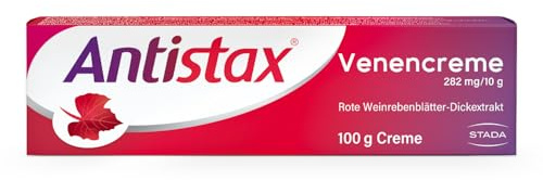 Antistax Venencreme, Creme, 100 g, mit Dickextrakt aus Rotem Weinlaub, bei müden, schweren Beinen & leichten venösen Durchblutungsstörungen