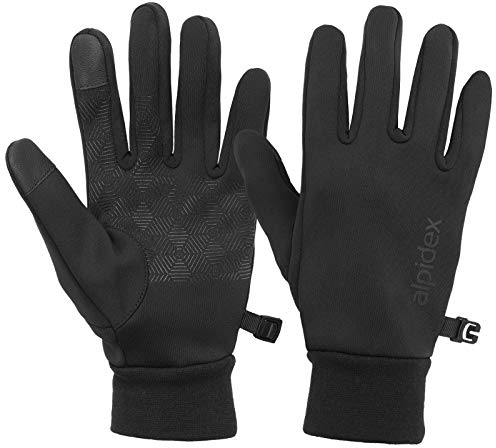 ALPIDEX rutschfeste Handschuhe Touchfunktion Warme Fahrrad Winterhandschuhe Laufhandschuhe, Größe:L