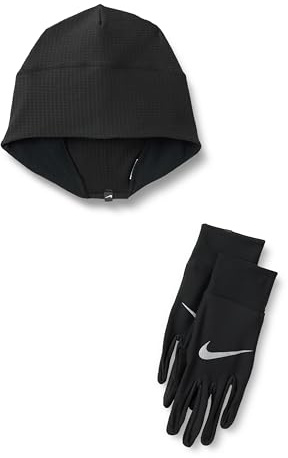 NIKE Dam N.100.0595.082.ML Handskar och Mössa, Svart, M