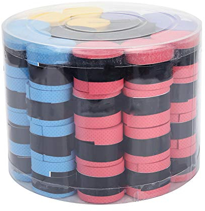 OUKENS 60-teilige Farbe Anti-Rutsch-Ärmel, super Feuchtigkeitsaufnahme Anti-Rutsch Overgrip, schweißableitendes Griffband Sportausrüstung geeignet für Tennis, Badminton, Squash Rack und Angelrute