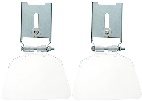 Schleifbock Augenschutz, 2 Edelstahl Aufsatzschleifer Werkzeugschild Klarer Schleifbockschutz Transparente Abdeckung Mit Schrauben für Schleifbock Bank