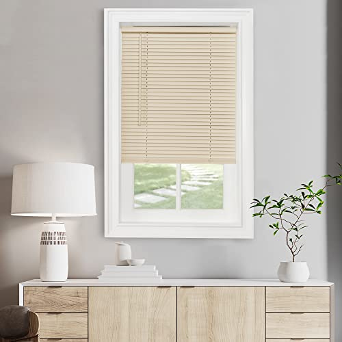 Cordless Light Filtering Mini Blind, 36 x 48 in, Alabaster