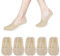 Mozeat Lens 5 Paar Ballerina Socken Unsichtbare Socken Damen Füßlinge Damen No Show Socken Atmungsaktiv Sportsocken 35-39 Füsslinge mit Rutschfest Silikon für Mädchen (nackt farbe)