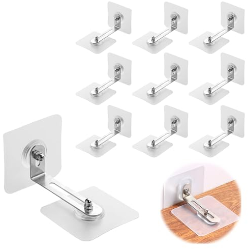 10 Stück Kippsicherung Wandanker Möbel, Kippsicherung Möbel für Kleinkinder,Einfache Installation Ohne Bohren,für Baby-Proofing & Haustierschutz