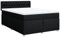 vidaXL Boxspringbett, Doppelbett mit LED Matratze Matratzenauflage, Bettgestell mit Lattenrost Kopfteil, Polsterbett Bett für Schlafzimmer, Schwarz 160x200cm Stoff