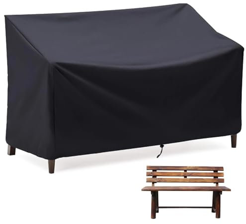 Housse Canape Exterieur, Housse de Banquette 3 Places, avec Ouvertures D'aération, pour Salon de Jardin, Balcon, Terrasse, 162×66×89cm