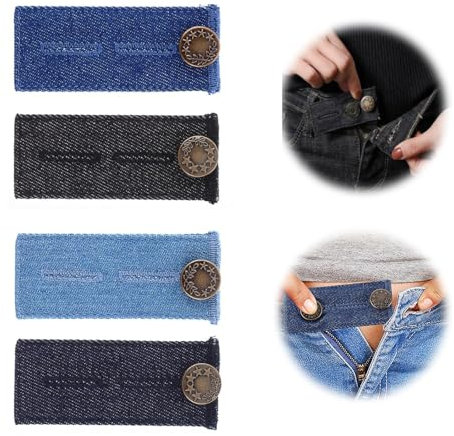 4 Stück Jeans Taille Erweiterung Knopf,Hosenbunderweiterung Knopf Taille,Hosen Knopf Verlängerung,Hosen Erweiterung,Hosenerweiterung,Elastische Knopfverlängerung Für Hosen Jeans Röcke Umstandshose