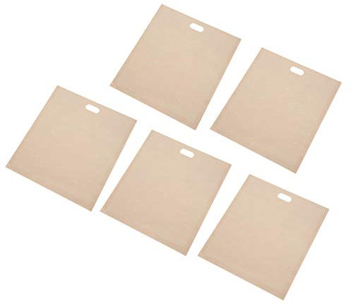 5 Sacchetti Non Tostati Sacchetti Resistenti Al Calore Sacchetti Riutilizzabili per Tostapane, Sacchetti per Pane Antiaderenti Resistenti Al Calore, Contenitore Riscaldante per
