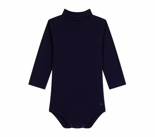 Petit Bateau Body bébé col roulé en coton uni