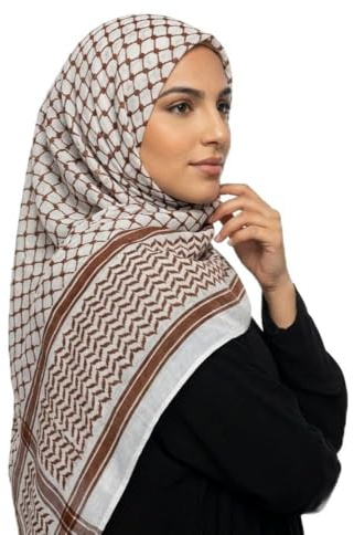 Palestinian Keffiyeh Hijab Shemagh Women Scarf, Muslim Women Hijab Scarf | Chiffon Palestine Keffiyeh Hijab Women, Women Kuffiyeh Arab Headwear Scarf