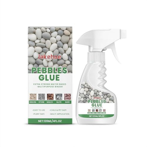 Pebblesglue Water-Based Stone & Pebble Binder – Easy Application Spray for Gardens, Trails & Landscape Projects – Child & Pet Safe, Weather-Resistant Stone Fixing Solution