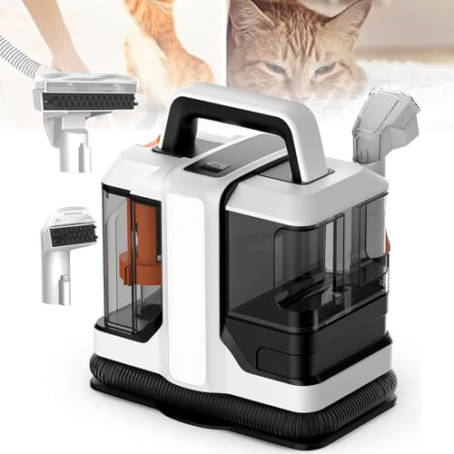 Pulitore portatile per tappeti e tappezzeria per schizzi, sporco di animali domestici su tappeti, divani, scale, sedili auto - Macchina portatile per la pulizia dei punti