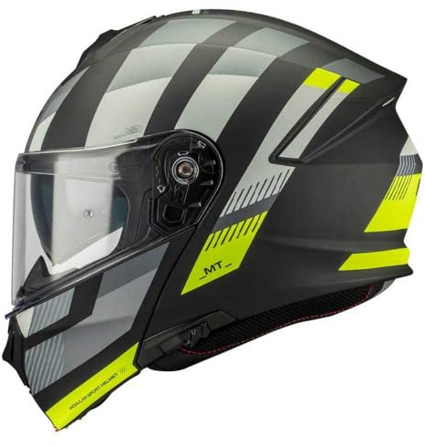 MT Helmets Genesis SV – Casco Moto Modular con Visor Solar Retráctil, Calota HIRP, Pantalla Antivaho y Preparado para Intercomunicador | Homologado ECE 22.06 & DOT