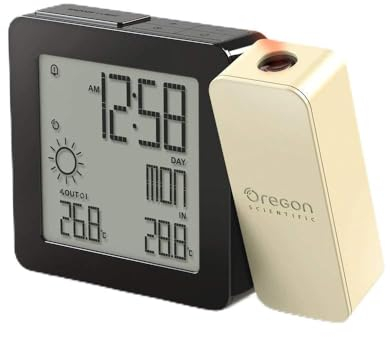 Oregon Scientific BAR368P PROJI Stazione Meteo con Proiezione e Allarme Sveglia Infrasettimanale, Crema