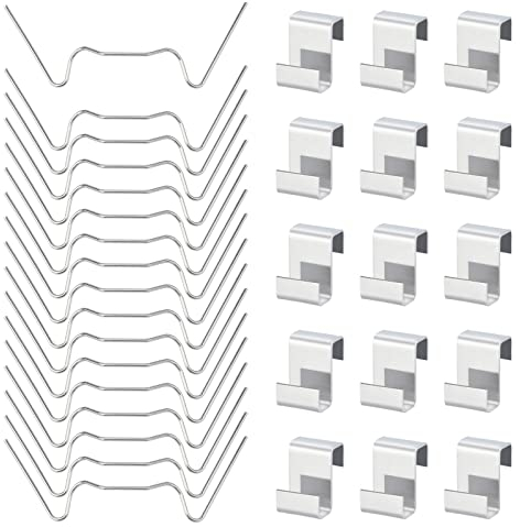 KINGLAKE 100 Stück Gewächshaus Klammern Zubehör, Gewächshausklammern, Klammern für Gewächshaus edelstahl, Gewächshauszubehör Ersatzteile Sturmfest für Hohlkammerplatten, Gewächshaus Platten -W+Z
