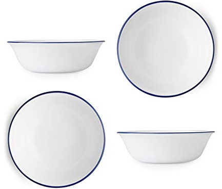 Corelle Livingware Ocean Blues 18 Ounce Soup/Cereal Bowl (Set of 4)