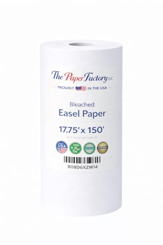 Durable Art Easel Paper Roll– 17.75” x 150 ft White Craft Paper for Drawing, Painting & Coloring | Refill Roll for Art Easels, Kids Crafts & School Projects by Paper Pros