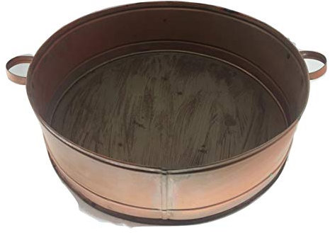 Casserole à pot avec poignées en cuivre, décoration pour la maison et l'extérieur