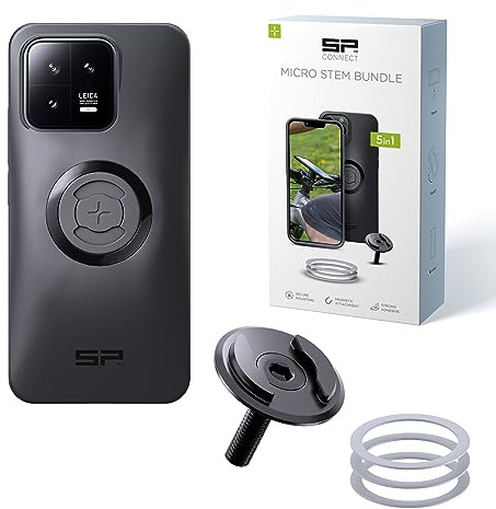 SP CONNECT Micro Stem Bundle | SPC+ | för Xiaomi 13 mobiltelefonhållare för cykelstyret | smartphone-hållare cykel | mobiltelefonhållare