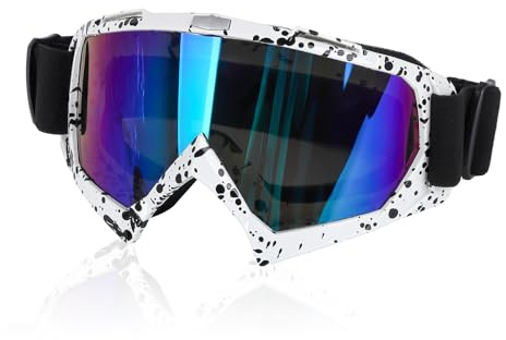 Fadcaer Ski Goggles for Men Women - Windproof Dustproof UV Protection Anti-Glare Anti-Fog Glasses for Skiing Snowboarding Outdoor Sports - Unisex Motorcycle Eyewear