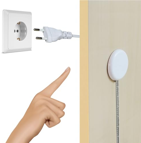 STBTECH Interruttore touch LED da 220 V, nascosto, DC 220 V, 2 A, interruttore touch per barra luminosa a LED Smart Home, penetra in legno, pietra, vetro, ecc., senza fori necessari (bianco)