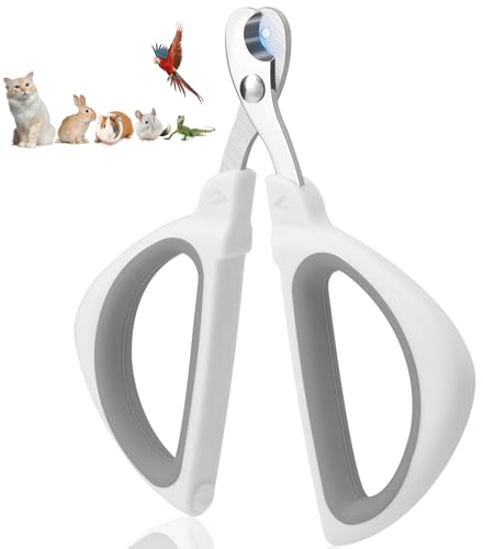 Euqvunn Coupe Griffes Chat, Professionnel Coupe Ongle Chat, avec Sécurité Positionnement Trou, Coupe Griffe Lapin Pour Chatons, Lapins, Cobayes, Oiseaux, Chiots, Et Petits Animaux (Gris)