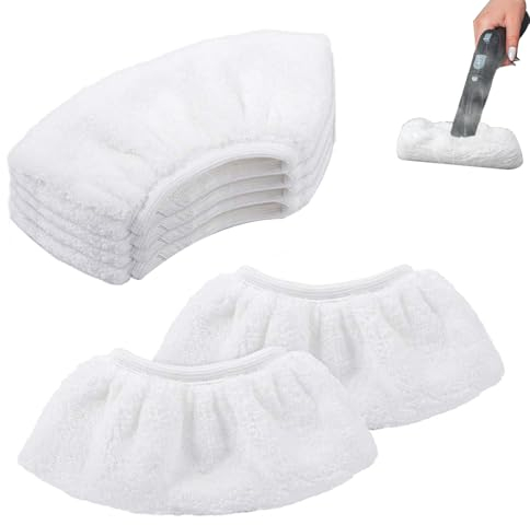 6 Stück Dampfreiniger Wischer Tücher Ersatzbezug Tücher für Handdampfreiniger Mikrofaser Tuchset Kompatibel mit Kärcher Dampfreinigern SC 1 SC 2 SC 3 SC 4 SC 5 (für Kärcher Handdampfer)