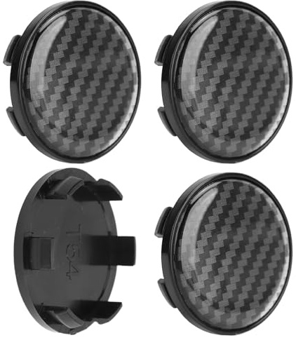 Tapacubos de 54 mm cubierta de tapacubos en estilo fibra de carbono con material ABS para decoraci¨®n de llantas de coche spray de alto brillo adecuado para llantas modificadas con 2 13 pulgadas
