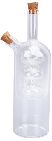 Olivolja och Vinäger Dispenser 2 i 1 Glas Dubbel Hällpipolja och Vinäger Cruet Flaskbehållare för Kök Matlagning (Stil 3)
