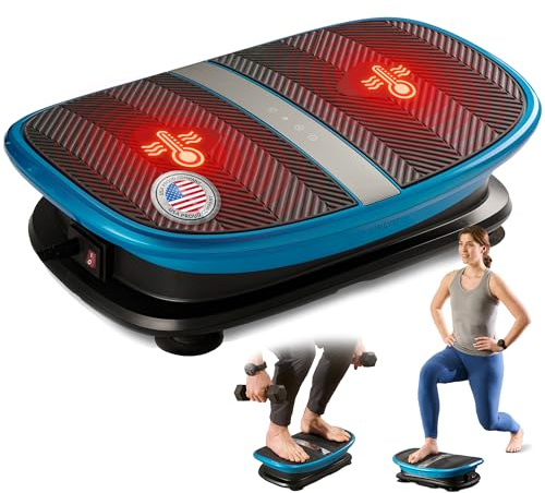 Lifepro Voice-Controlled Vertical Motion Vibration Plate for Lymphatic Drainage with Heat Therapy – Whole Body Curved Vibrating Platform for Muscle Relaxation & Recovery, 265 lb Max Load