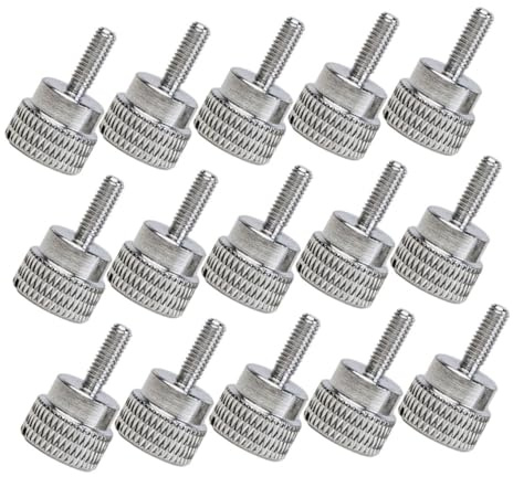OSALADI Viti per Piedino Premistoffa a Testa Zigrinata in Acciaio Set da 15 Pezzi per Macchine da Cucire Domestiche, Fissaggio Manuale Rapido per Cuciture Stabili e Manutenzione Senza Utensili