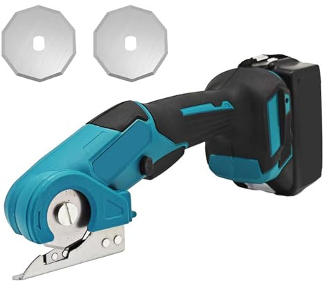 Akku Kartonschneider Kompatibel mit Makita 18V Batterie,Kabellose Elektrische Schere mit 2 Klingen und Sicherheitsverschluss,6mm Schnitttiefe für Handwerk zum Schneiden von Karton Teppich (ohne Akku)