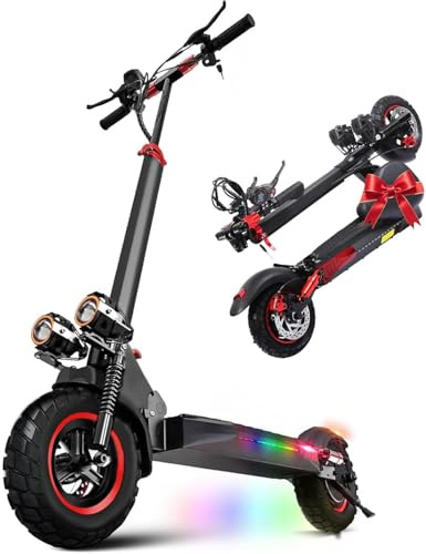 Trottinette Électrique Adulte 800W - 10 Tout Terrain Trotinette Electrique Pliable Autonomie 35-40KM,Batterie 48V 15Ah Escooter Double Suspension Double Frein Scooter Charge 120kg