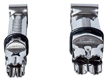 Silikomart | Set 2 Pinzas Wonder Crimper para Decoraciones de Tartas, Diseño Irregular Open Curve, Material Acero Inoxidable, Medidas 17 mm - 12 mm, Made in Italy