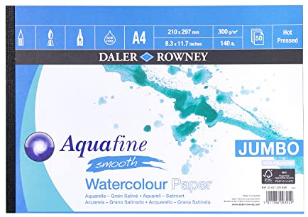 Daler Rowney D431235409 Aquarell Smth Pad, Größe A4, 300Gsm