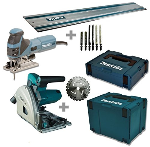 Makita Sega Circolare e Seghetto Alternativo MEU029J + Seghetto Alternativo 4351FCTJ + Guida + Makpac