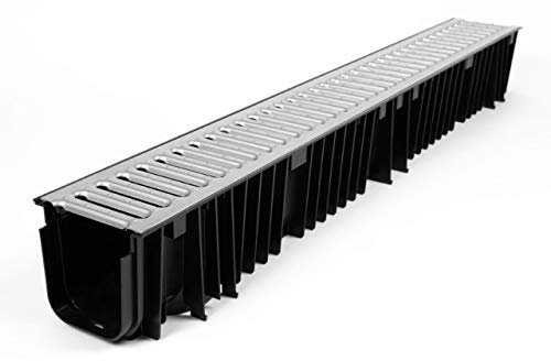10 x Heavy Duty A15 Galvanised Channel Drainage Grating 1 metre 1m Length Clark Drain CD425 Water Rain Storm Shower Wetroom Garden Driveway