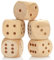 com-four® 5X Würfel XL - Würfel aus Holz 5 x 5 cm - Große Holz-Würfel zum Spielen - Spielwürfel für draußen