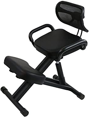 Master Massage Ergonomic Kneeling Chair with Back Support for Office -Posture Chair with Angled Seat and Backrest for Home and Office-Posture Correction Stool-Improve Your Posture