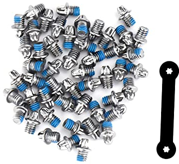 Pedales antideslizantes para Mountain Bike, bicicleta de carreras, City Bike, Trekking – 50 piezas M4 con clavos de acero y 1 llave