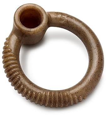 Benebone Ring Unzerstörbares Kauspielzeug für Aggressive Kauer, langanhaltende, robuste Langeweile Breaker für Hunde, echter Speckgeschmack, für mittelgroße Hunde