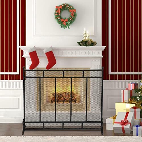 Pantallas para chimeneas Rejilla Vertical de Hierro Pantalla Decorativa para Chimenea Cerca del Lugar Cubierta Protectora contra chispas Pantalla para Chimenea Pantallas Planas para Chimenea