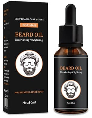 Pemarlis Olio per barba vegano,Olio per Stimolare la Crescita della Barba,Olio Per La Crescita Della Barba,Idratante e Nutriente,Promuove La Ricrescita Dei Capelli Trattamento Viso Per Capelli,30ML