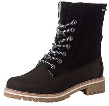 Tamaris Damen Warmfutter Stiefel Leder Blockabsatz Duo-Tex; BLACK, EU 40