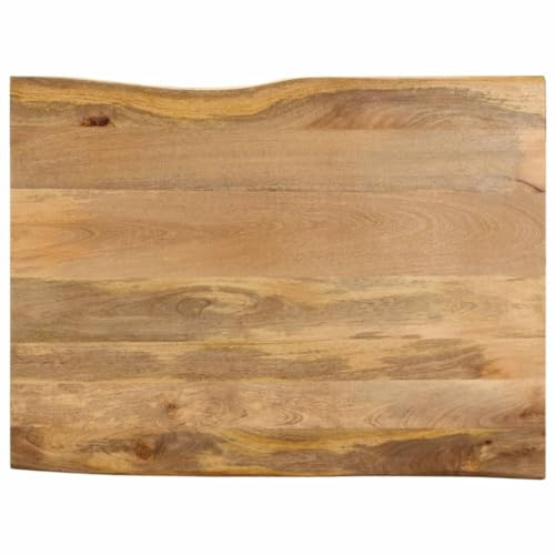 vidaXL Piano Tavolo 100x80x3,8 cm Bordi Vivi in Legno Massello Mango, piano sostituzione tavolo, piano per tavolo da pranzo, piano d'appoggio