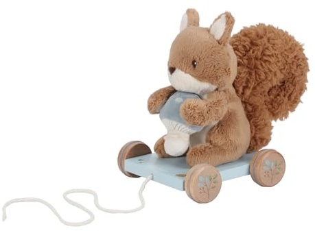 Little Dutch Nachziehtier mit abnehmbaren Stofftier Eichhörnchen - Forest Friends